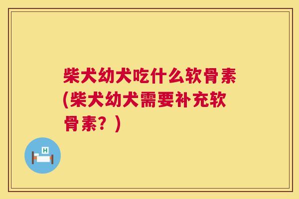 柴犬幼犬吃什么软骨素(柴犬幼犬需要补充软骨素？)
