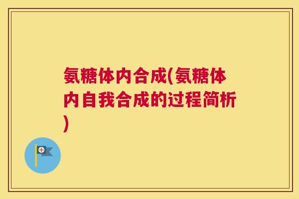 氨糖体内合成(氨糖体内自我合成的过程简析)