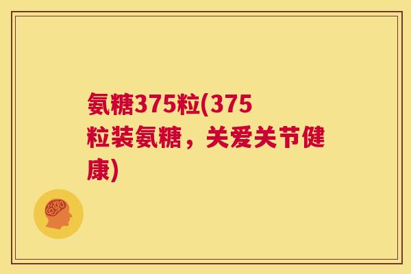 氨糖375粒(375粒装氨糖，关爱关节健康)