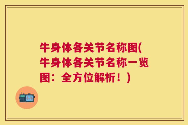 牛身体各关节名称图(牛身体各关节名称一览图：全方位解析！)