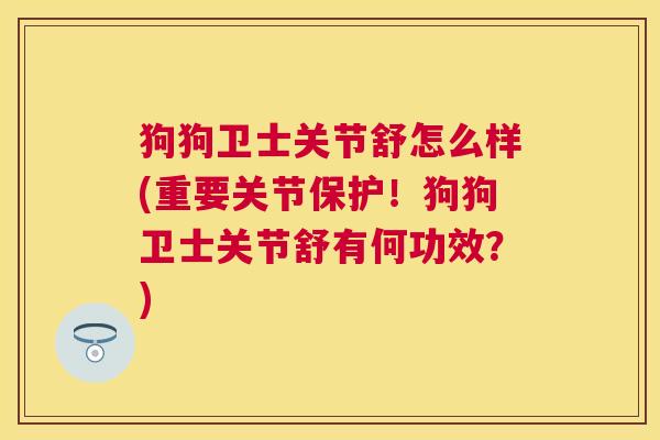 狗狗卫士关节舒怎么样(重要关节保护！狗狗卫士关节舒有何功效？)