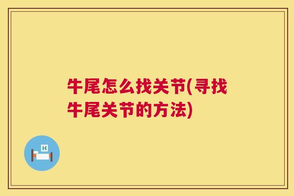牛尾怎么找关节(寻找牛尾关节的方法)