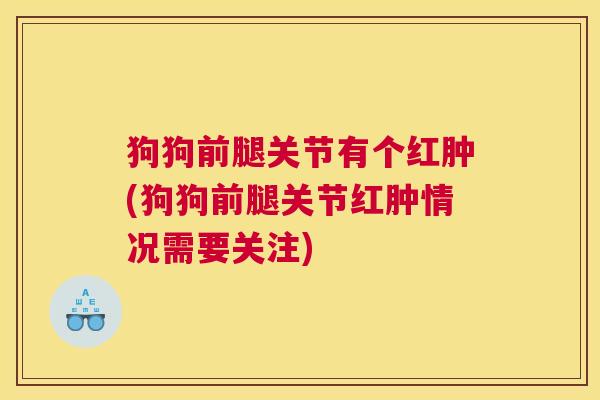 狗狗前腿关节有个红肿(狗狗前腿关节红肿情况需要关注)