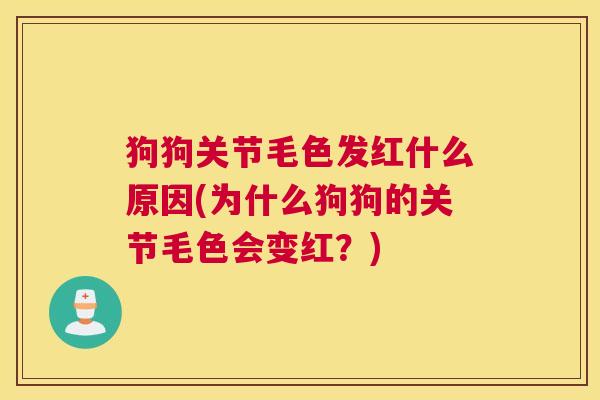 狗狗关节毛色发红什么原因(为什么狗狗的关节毛色会变红？)