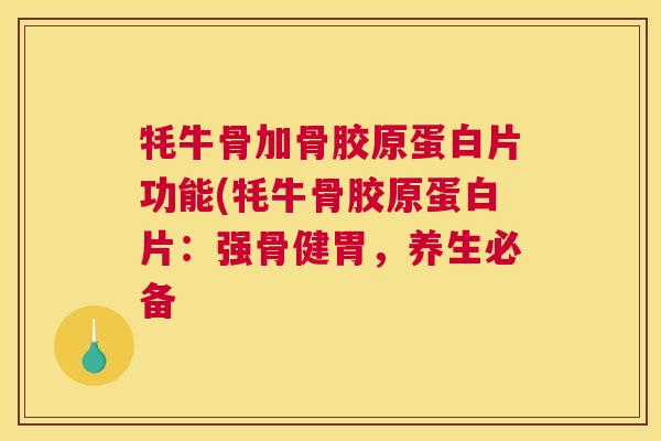 牦牛骨加骨胶原蛋白片功能(牦牛骨胶原蛋白片：强骨健胃，养生必备