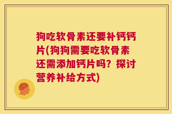 狗吃软骨素还要补钙钙片(狗狗需要吃软骨素还需添加钙片吗？探讨营养补给方式)