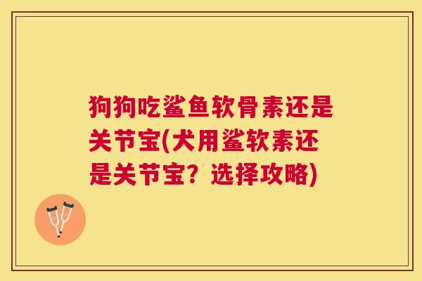 狗狗吃鲨鱼软骨素还是关节宝(犬用鲨软素还是关节宝？选择攻略)