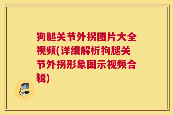 狗腿关节外拐图片大全视频(详细解析狗腿关节外拐形象图示视频合辑)