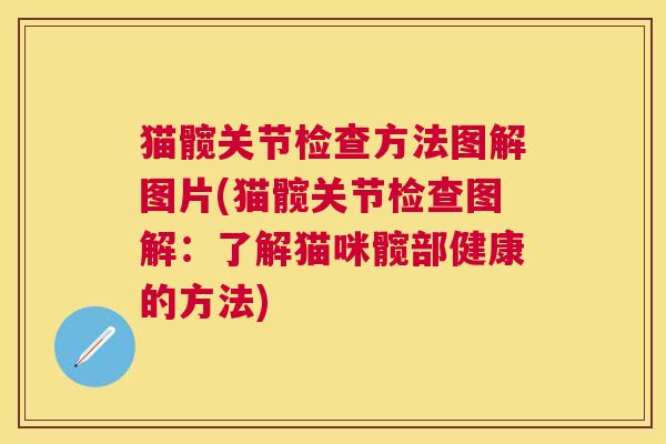 猫髋关节检查方法图解图片(猫髋关节检查图解：了解猫咪髋部健康的方法)