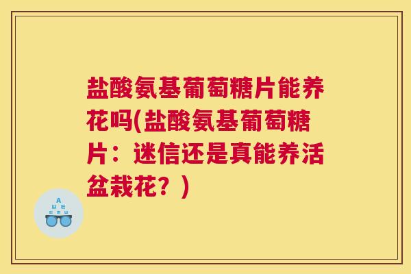 盐酸氨基葡萄糖片能养花吗(盐酸氨基葡萄糖片:迷信还是真能养活盆栽花?) 盐酸氨基葡萄糖片能养花吗(盐酸氨基葡萄糖片:迷信还是真能养活盆栽花?)