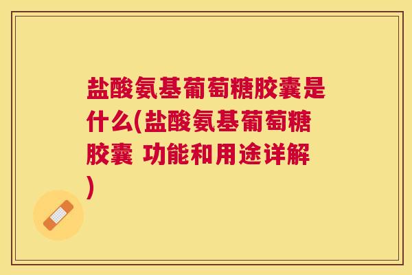盐酸氨基葡萄糖胶囊是什么(盐酸氨基葡萄糖胶囊 功能和用途详解)