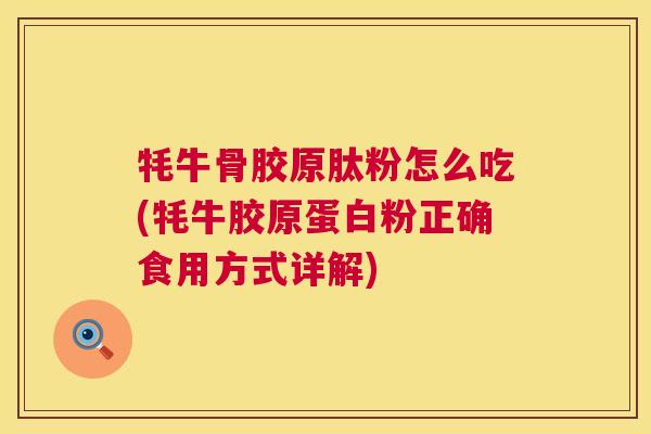 牦牛骨胶原肽粉怎么吃(牦牛胶原蛋白粉正确食用方式详解)