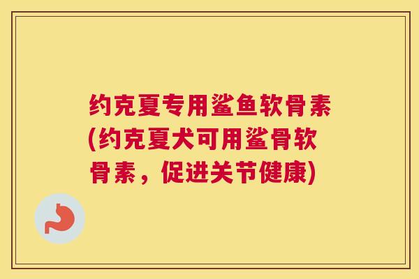 约克夏专用鲨鱼软骨素(约克夏犬可用鲨骨软骨素,促进关节健康)