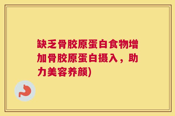 缺乏骨胶原蛋白食物增加骨胶原蛋白摄入，助力美容养颜)
