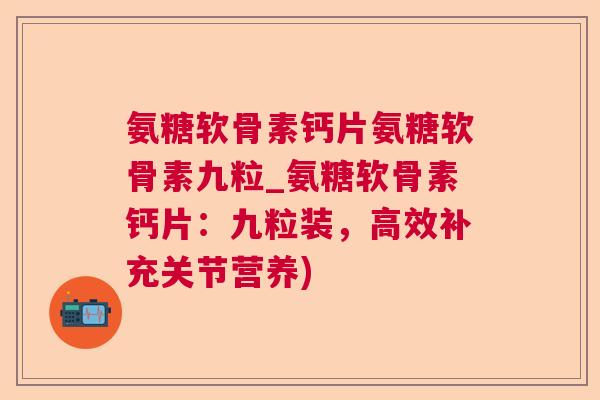 氨糖软骨素钙片氨糖软骨素九粒_氨糖软骨素钙片：九粒装，高效补充关节营养)