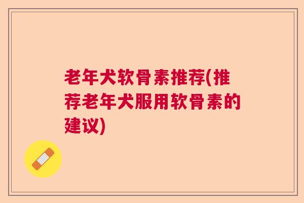老年犬软骨素推荐(推荐老年犬服用软骨素的建议)