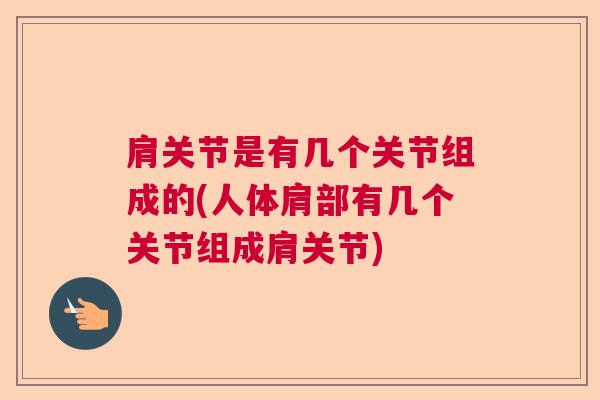 肩关节是有几个关节组成的(人体肩部有几个关节组成肩关节) 肩关节是有几个关节组成的(人体肩部有几个关节组成肩关节)