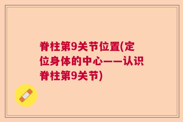 脊柱第9关节位置(定位身体的中心——认识脊柱第9关节)