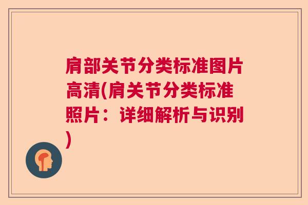 肩部关节分类标准图片高清(肩关节分类标准照片：详细解析与识别)