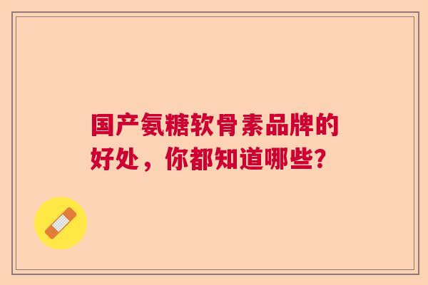 国产氨糖软骨素品牌的好处，你都知道哪些？