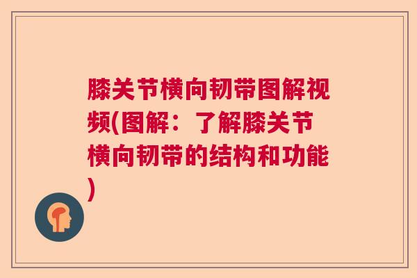 膝关节横向韧带图解视频(图解：了解膝关节横向韧带的结构和功能)