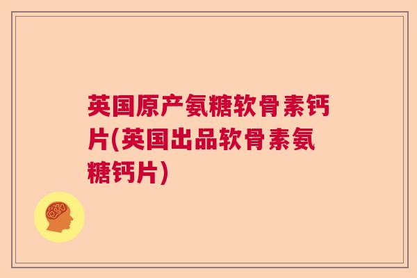 英国原产氨糖软骨素钙片(英国出品软骨素氨糖钙片)