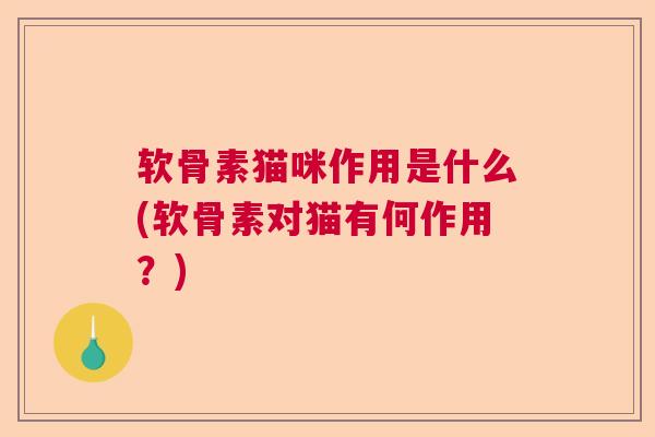 软骨素猫咪作用是什么(软骨素对猫有何作用?) 软骨素猫咪作用是什么(软骨素对猫有何作用?)