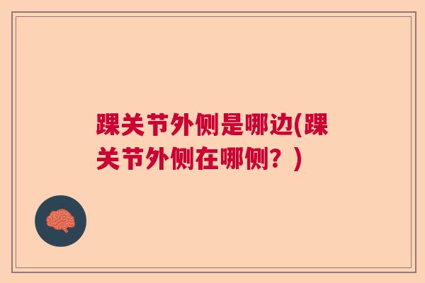 踝关节外侧是哪边(踝关节外侧在哪侧？)