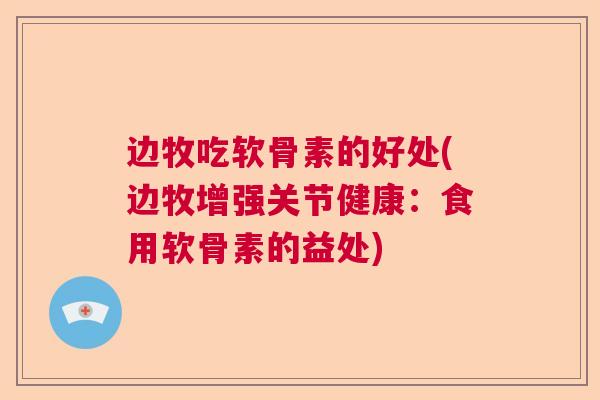 边牧吃软骨素的好处(边牧增强关节健康：食用软骨素的益处)