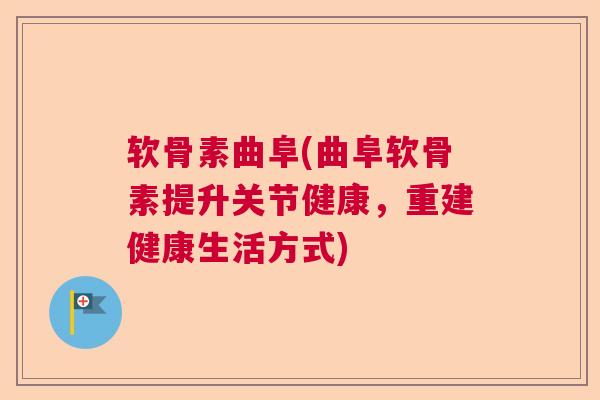 软骨素曲阜(曲阜软骨素提升关节健康，重建健康生活方式)