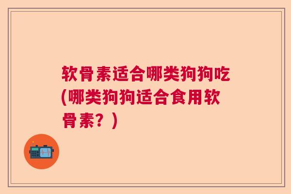 软骨素适合哪类狗狗吃(哪类狗狗适合食用软骨素？)
