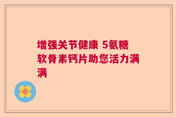 增强关节健康 5氨糖软骨素钙片助您活力满满