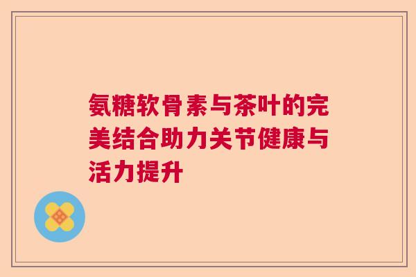 氨糖软骨素与茶叶的完美结合助力关节健康与活力提升 氨糖软骨素与茶叶的完美结合助力关节健康与活力提升