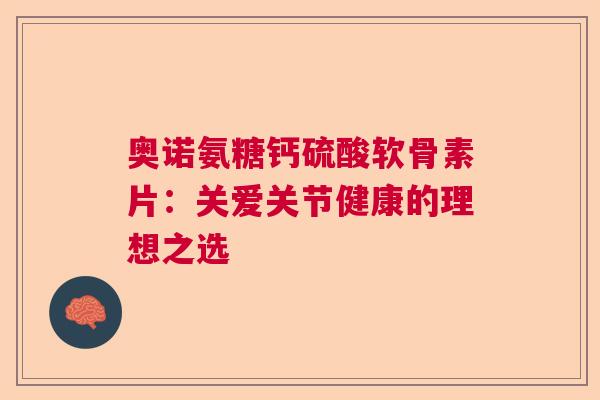 奥诺氨糖钙硫酸软骨素片：关爱关节健康的理想之选