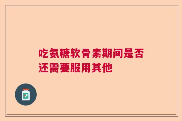 吃氨糖软骨素期间是否还需要服用其他