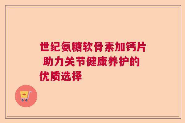 世纪氨糖软骨素加钙片 助力关节健康养护的优质选择 世纪氨糖软骨素加钙片 助力关节健康养护的优质选择