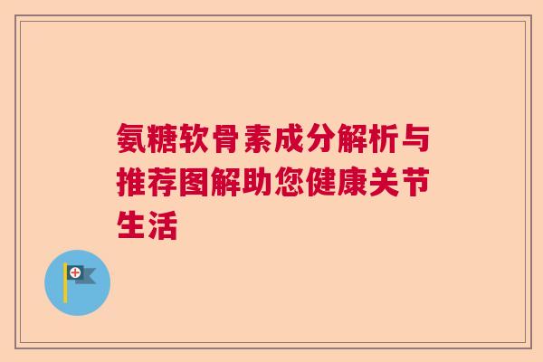 氨糖软骨素成分解析与推荐图解助您健康关节生活