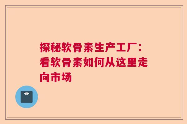 探秘软骨素生产工厂：看软骨素如何从这里走向市场