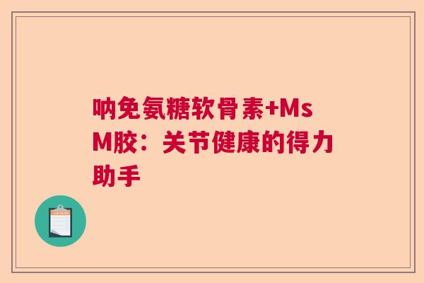 呐免氨糖软骨素+MsM胶：关节健康的得力助手
