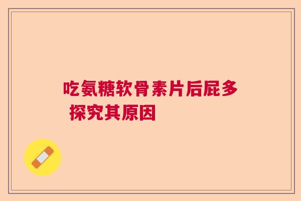 吃氨糖软骨素片后屁多 探究其原因