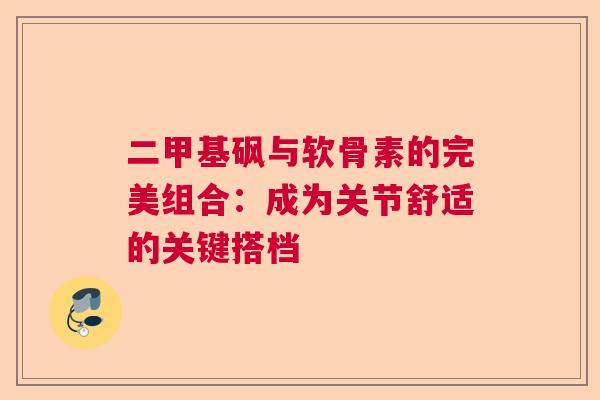 二甲基砜与软骨素的完美组合：成为关节舒适的关键搭档