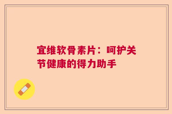 宜维软骨素片：呵护关节健康的得力助手
