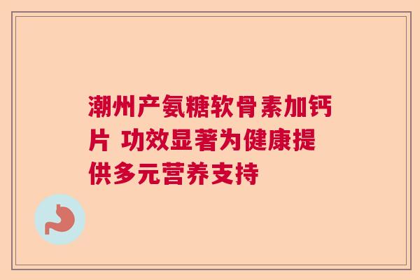 潮州产氨糖软骨素加钙片 功效显著为健康提供多元营养支持