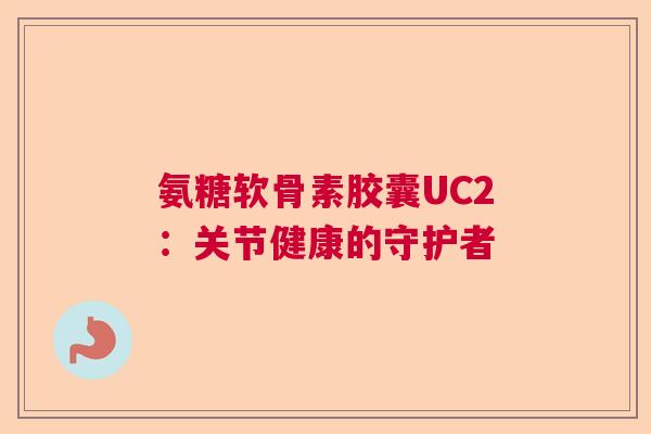 氨糖软骨素胶囊UC2：关节健康的守护者