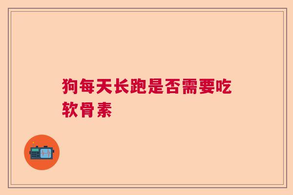狗每天长跑是否需要吃软骨素