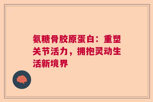 氨糖骨胶原蛋白：重塑关节活力，拥抱灵动生活新境界