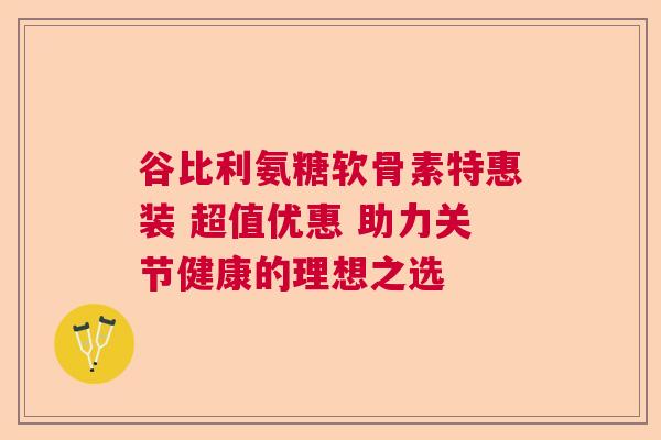 谷比利氨糖软骨素特惠装 超值优惠 助力关节健康的理想之选