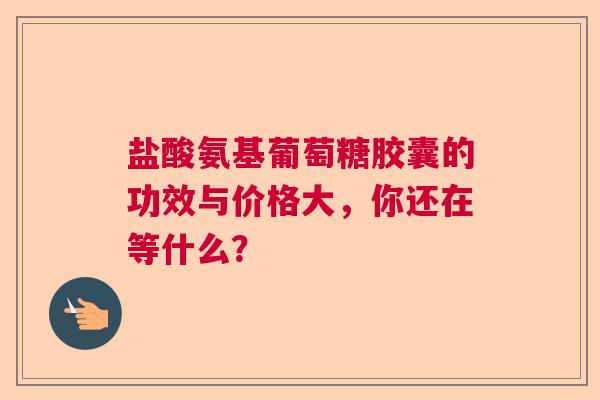 盐酸氨基葡萄糖胶囊的功效与价格大，你还在等什么？